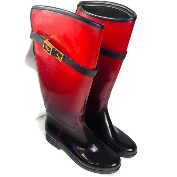 Dav Shoes - DDV Ombré Tall Rain Boots Fleeced Lined Size 8